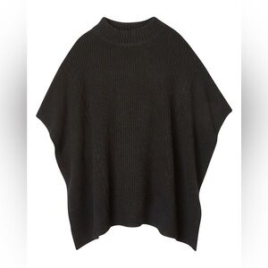 Elie Tahari Black Knit Poncho Sweater – New with Tags – Soft & Cozy, Size S/M